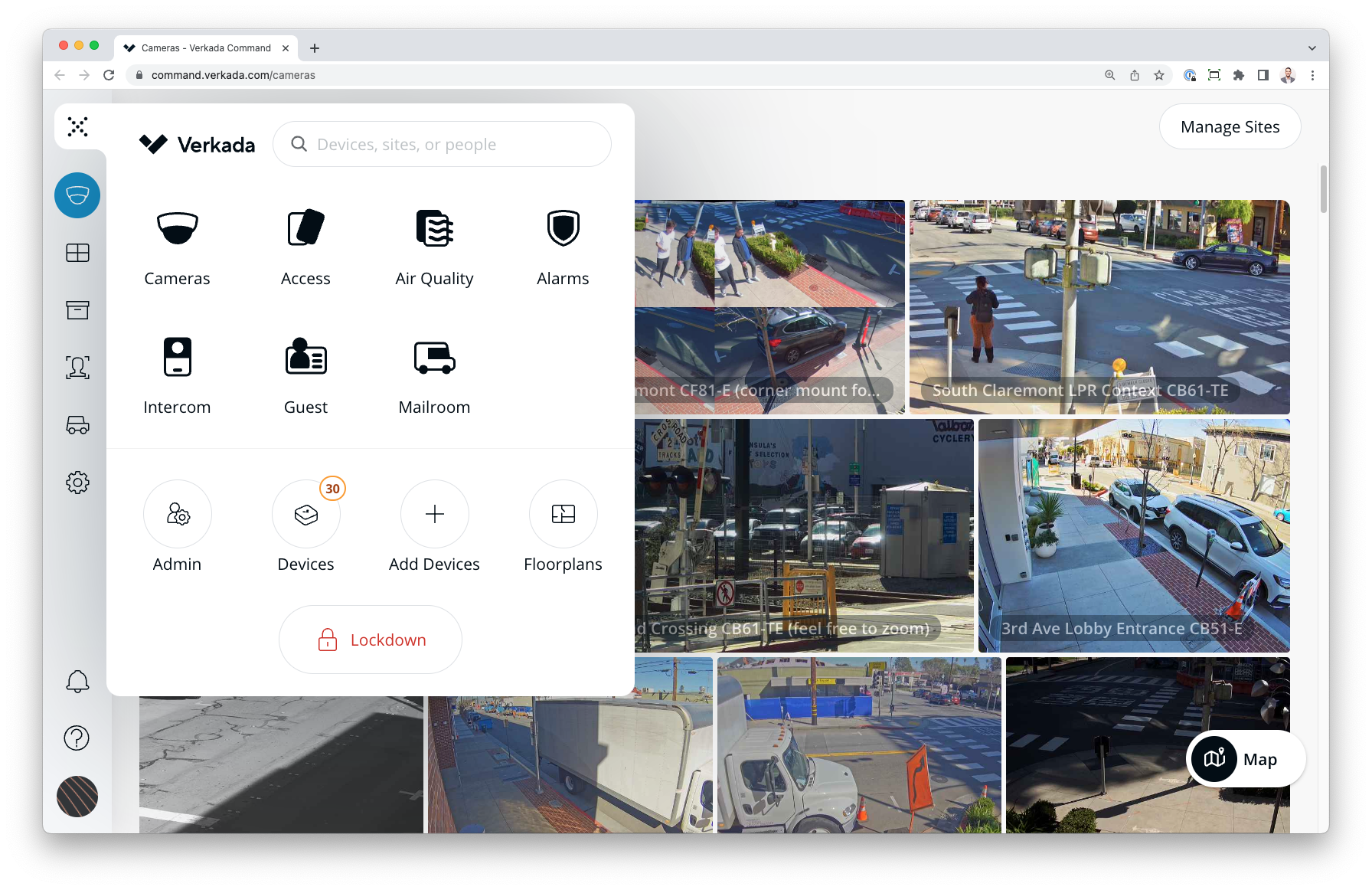 Verkada Command Dashboard
